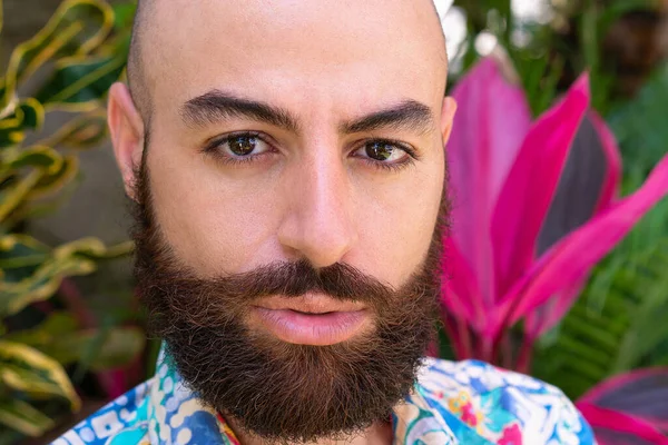 Bearded man full front portrait — Stock Fotó