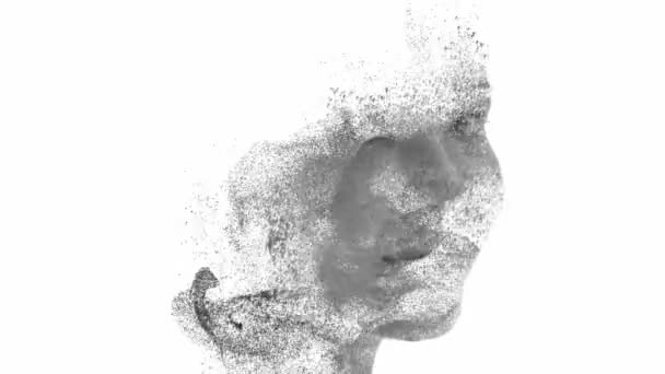 抽象的な二重露光肖像画 — ストック動画