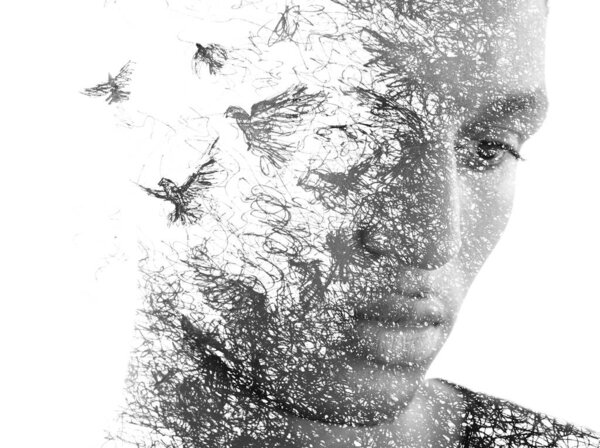 Живопись. Отпускаю. Художественный портрет молодого человека