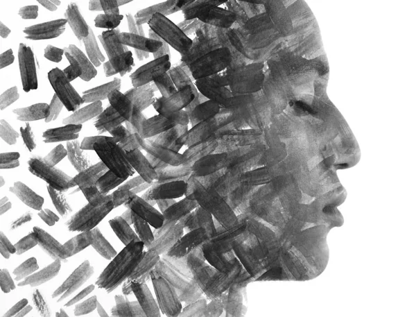 Düşünceli bir Afrikalı Amerikalı 'nın portresi.