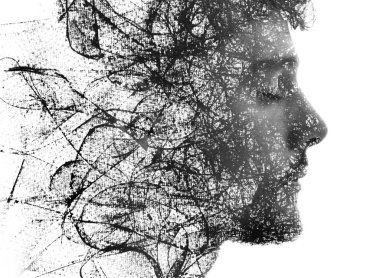 Paintography. Compulsive thinking of a person