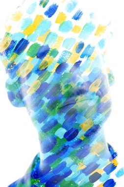 Paintography portrait. Caught in a creative flow