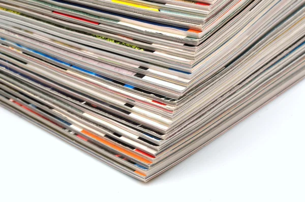 Tijdschriften stapelen — Stockfoto