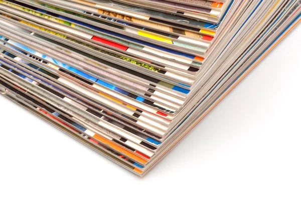 Tijdschriften stapelen — Stockfoto