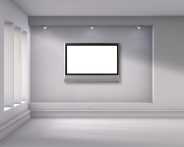 3D boş niche spot ışıkları ve lcd tv bri sergi için