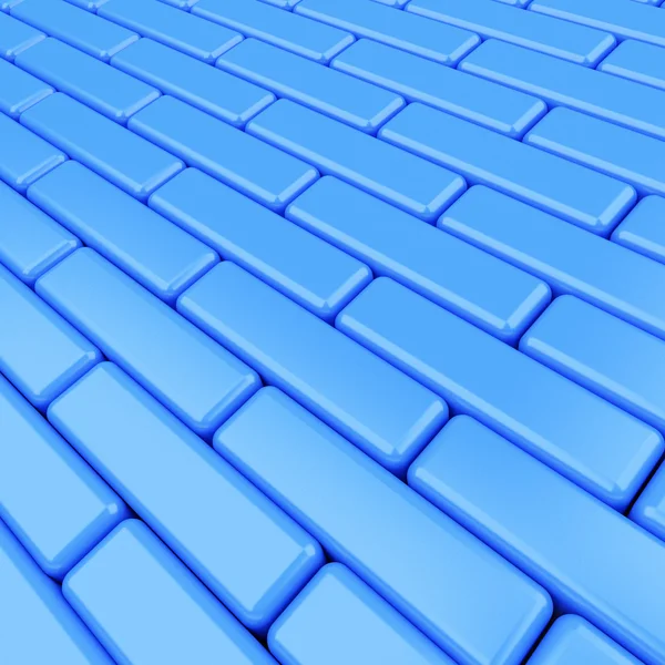 Astratto pavimento di sfondo blu fatto di scatole di plastica brillanti — Foto Stock
