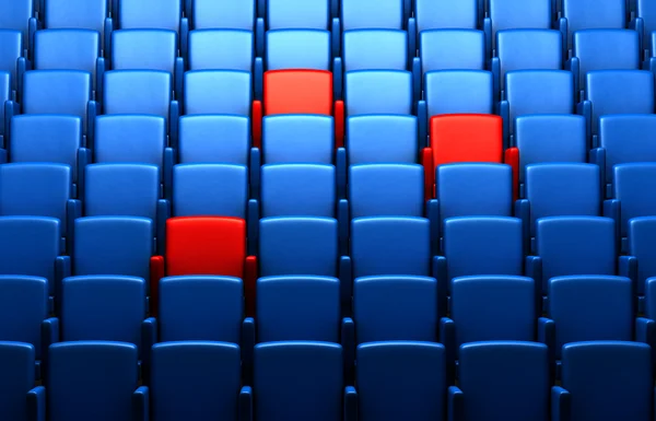 Auditorium with reserved seats — Stock Photo, Image