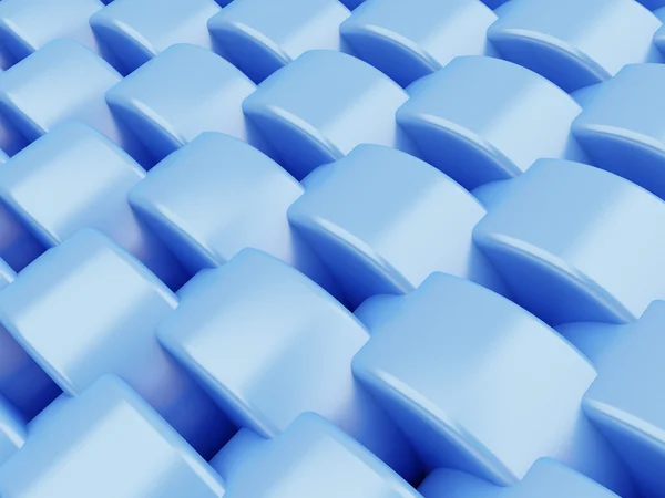Abstrakt blå bakgrund gjord av glänsande plast cylinder — Stockfoto