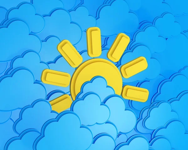 Sun And Clouds / weather forecast — Stock Photo, Image