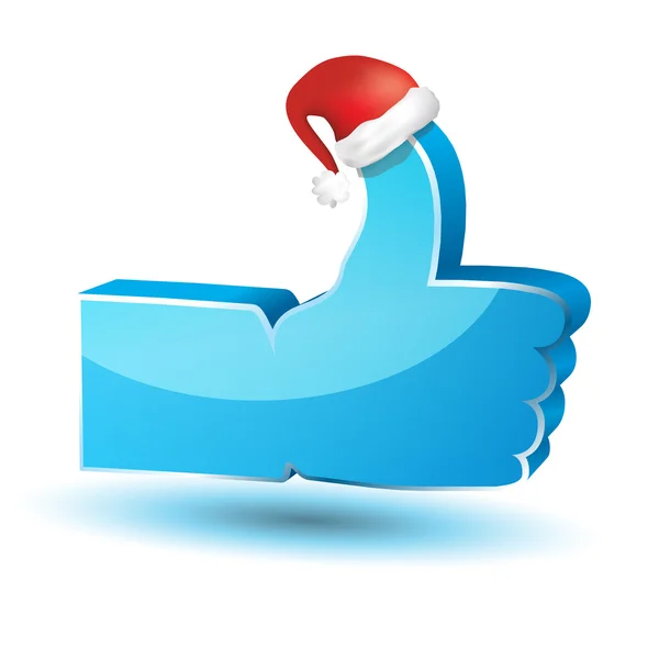"Come "simbolo vettoriale con cappello di Babbo Natale — Vettoriale Stock