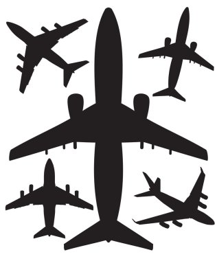 jet uçakları havada beyaz zemin üzerine izole