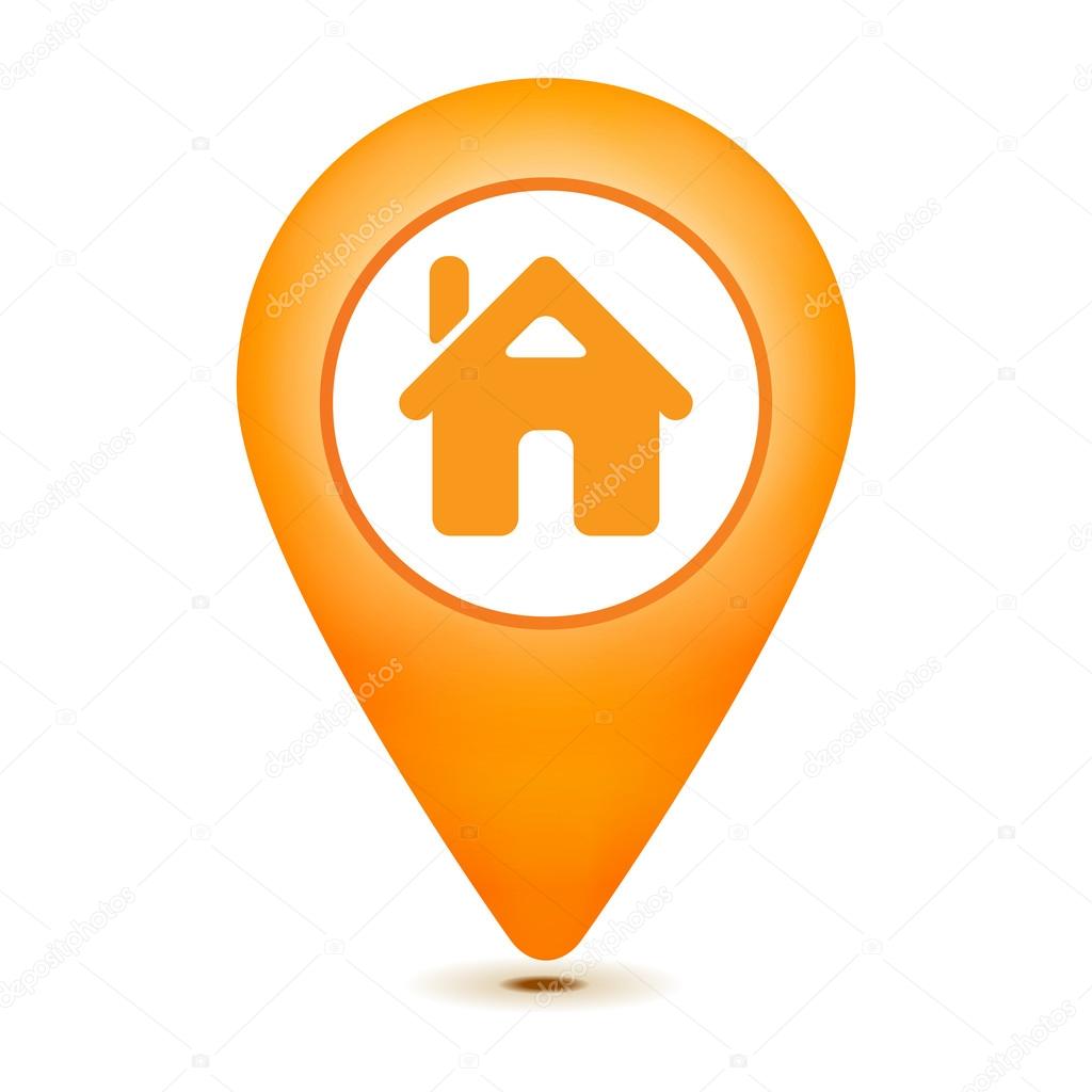 home pointer icon on a white background