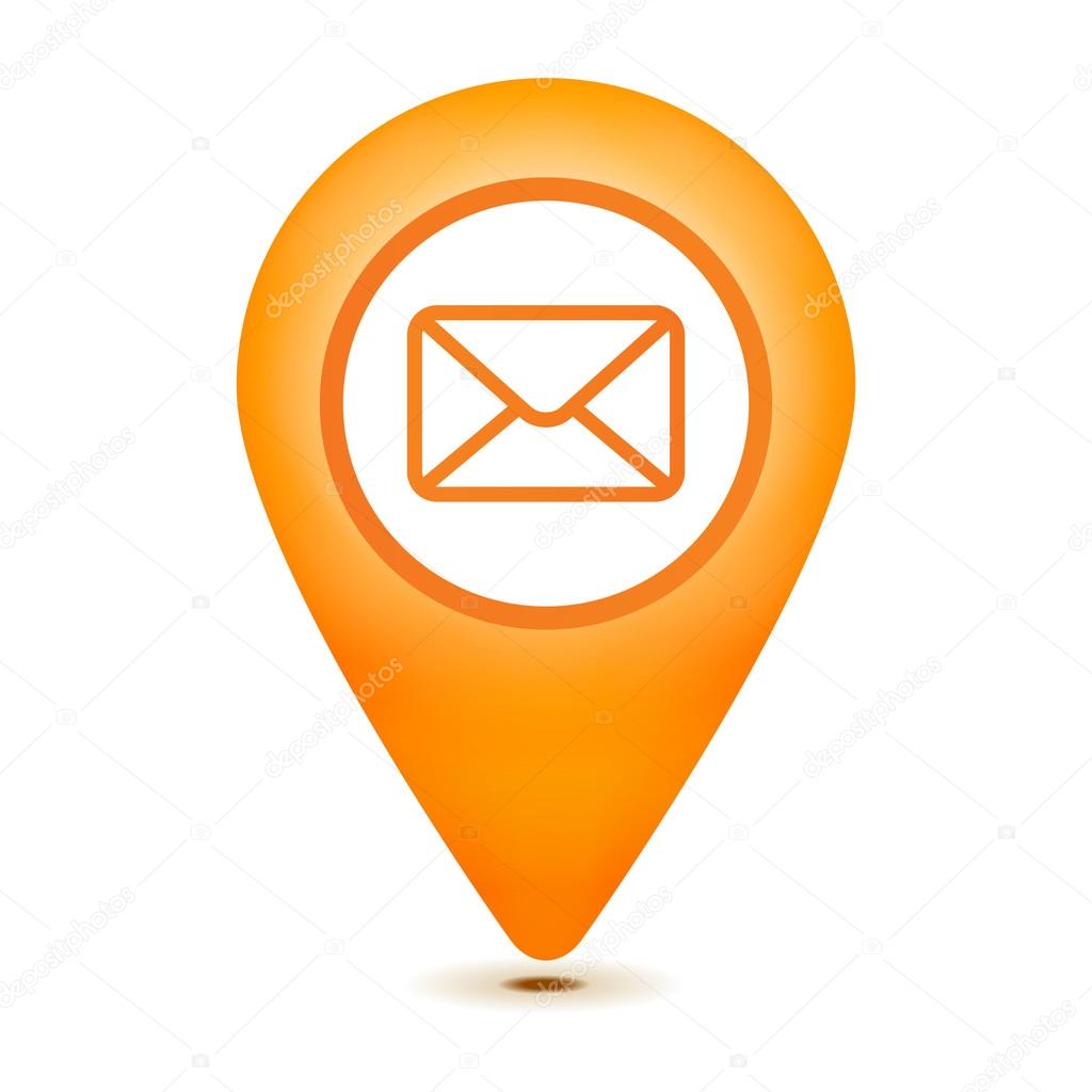 email pointer icon on a white background