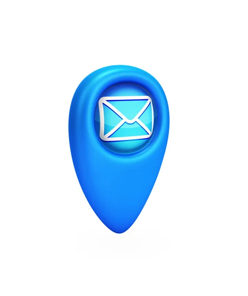 E-Mail-Zeiger-Symbol auf weißem Hintergrund — Stockfoto