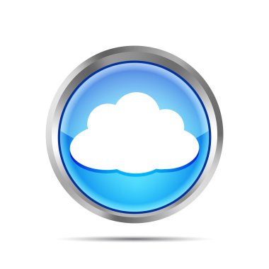 Cloud beyaz zemin üzerine mavi kutsal kişilerin resmi