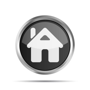 beyaz zemin üzerine siyah evi simgesi