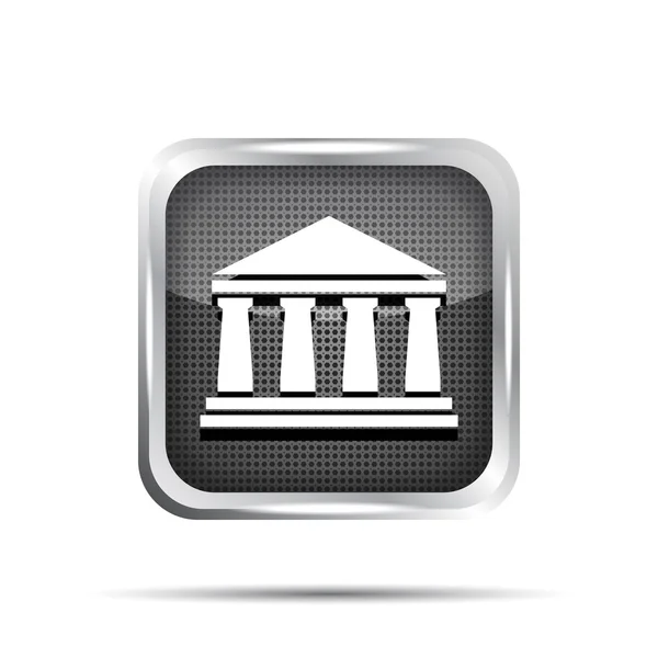 Icône de banque noire sur un fond blanc — Image vectorielle