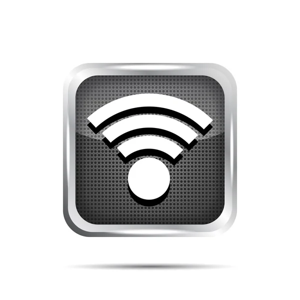 Icono wifi negro sobre un fondo blanco — Archivo Imágenes Vectoriales