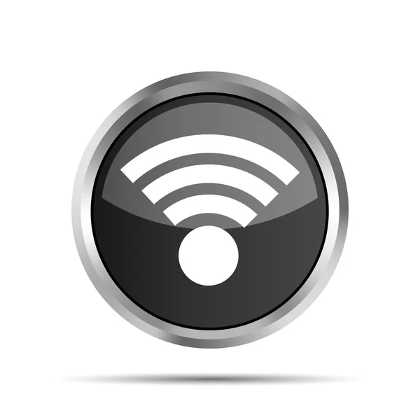 Ícone wifi preto em um fundo branco —  Vetores de Stock