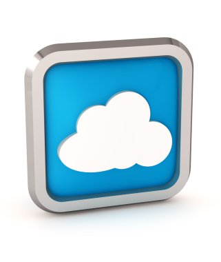 Cloud beyaz zemin üzerine mavi kutsal kişilerin resmi
