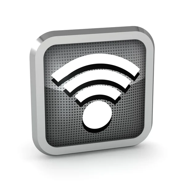 Ícone wifi preto em um fundo branco — Fotografia de Stock