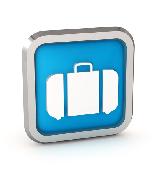 Blue baggage icon on a white background — Stock Photo, Image