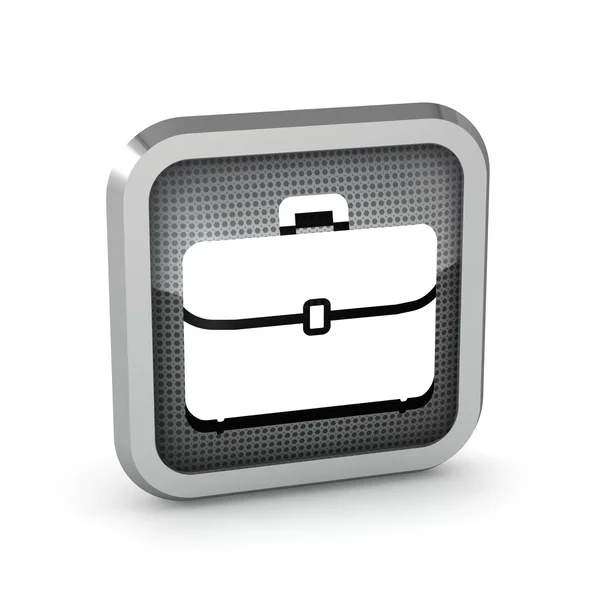 Aktentasche Metallic-Symbol auf weißem Hintergrund — Stockfoto