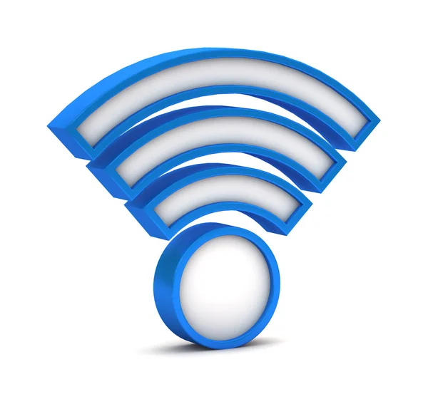 Ícone wifi 3d em um fundo branco — Fotografia de Stock