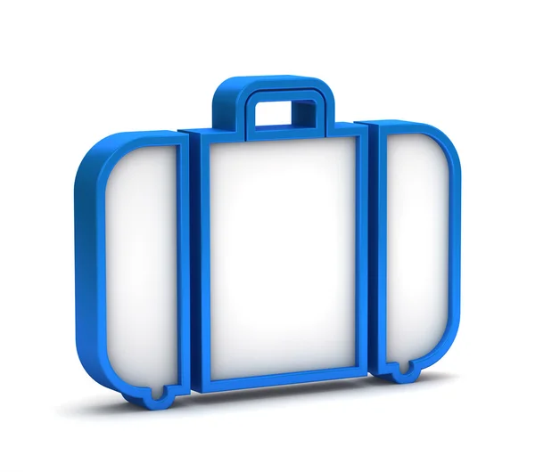 Blue baggage icon on a white background — Stock Photo, Image