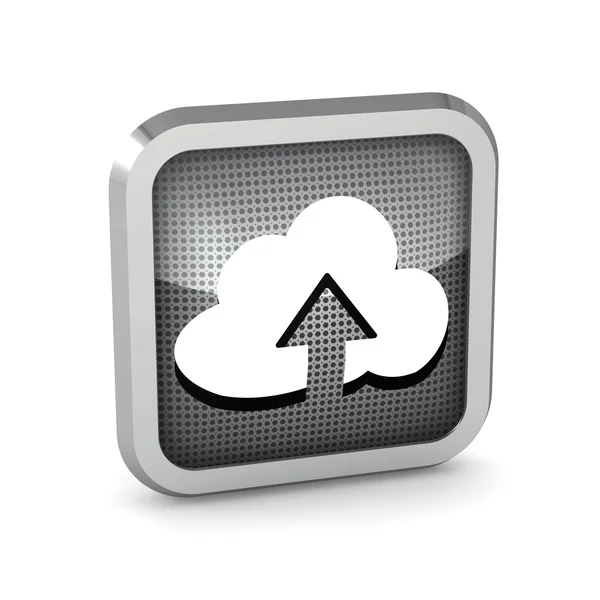 Icon with cloud and arrow on a white background — Stock Photo, Image