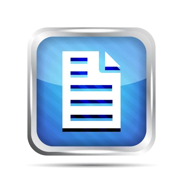 Ícone de página listrada azul em um fundo branco — Vetor de Stock