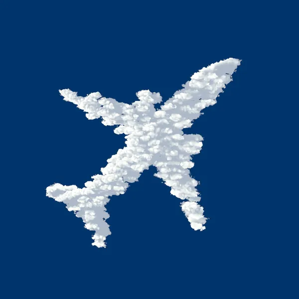 Moln i form av flygplan — Stockfoto