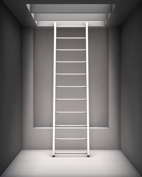 Лестница в сером интерьере — стоковое фото