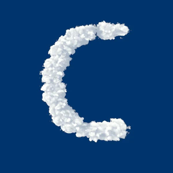 Σύννεφα στο σχήμα της το γράμμα c — Φωτογραφία Αρχείου