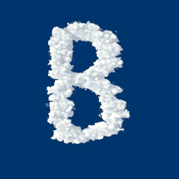 Clouds in shape of the letter B — Stock Photo, Image