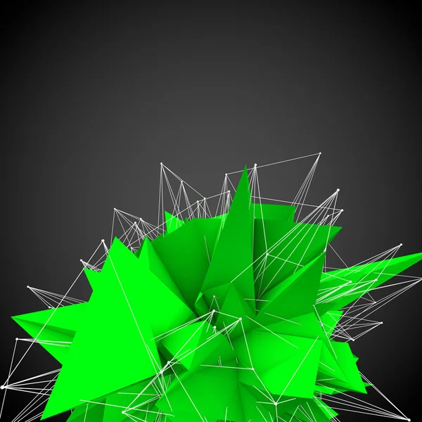 Abstracte groene moderne driehoekige vorm — Stockfoto