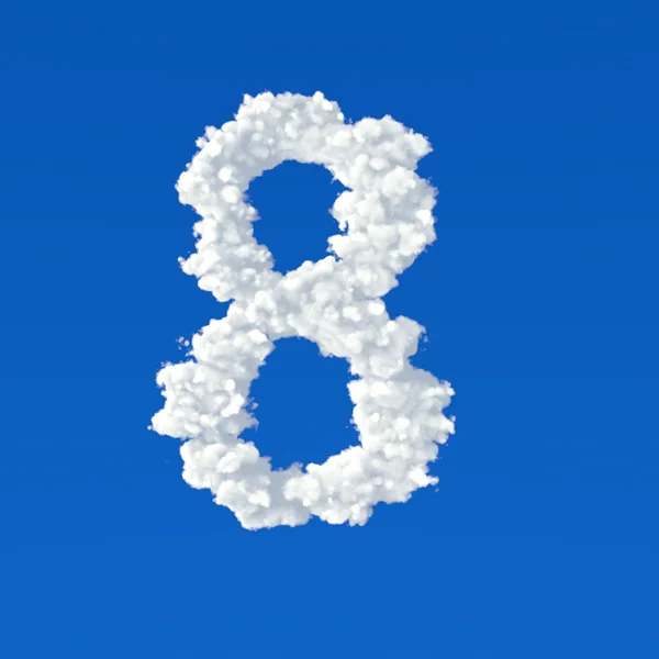 Clouds in shape of number eight — Stock Photo, Image