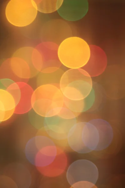 Abstract golden blurred circular bokeh lights background — Stock Photo, Image