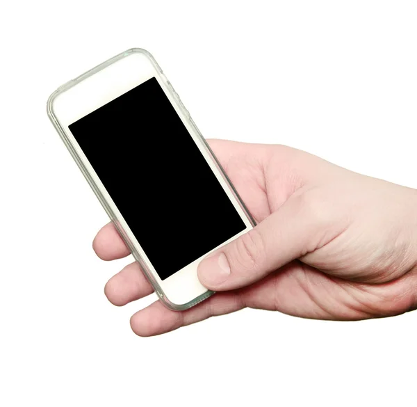 Woman hand showing smart phone — Stock Photo, Image