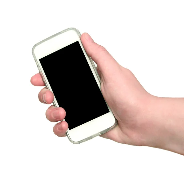 Woman hand showing smart phone — Stock Photo, Image