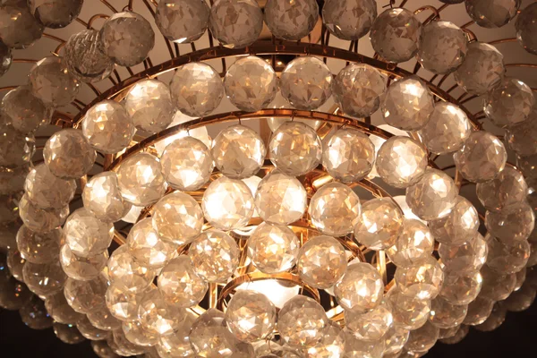 Close-up of a beautiful crystal chandelier — Stock Photo, Image