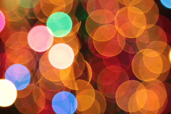 Coloridas luces de Navidad fondo bokeh — Foto de Stock