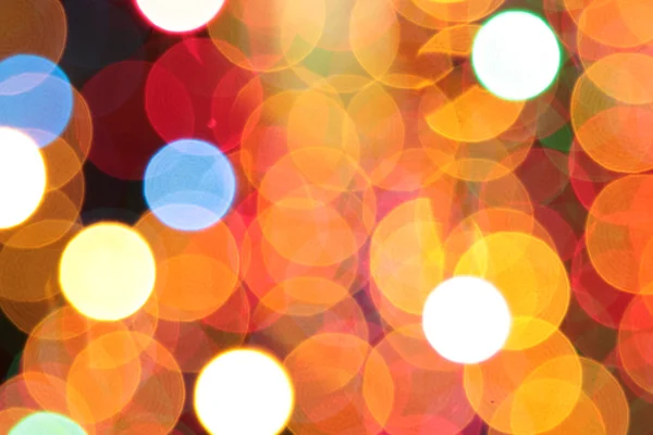 Colourful christmas lights bokeh background — Stock Photo, Image
