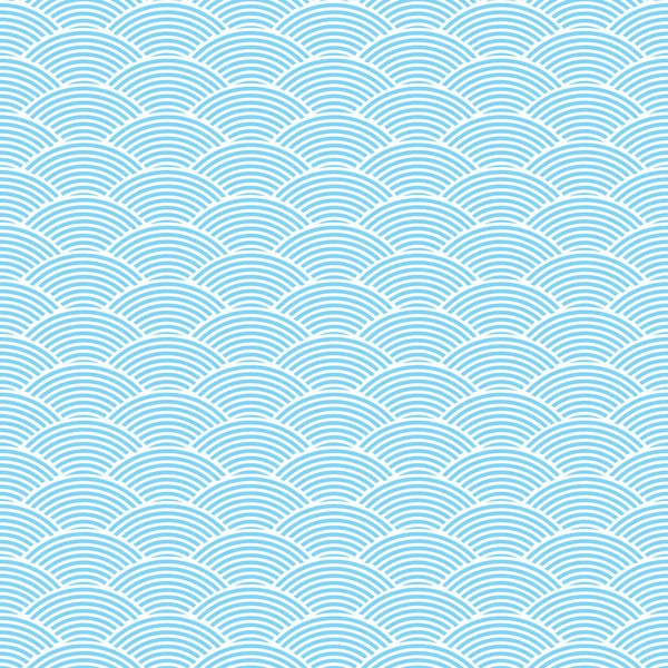 Blue seamless waves abstract pattern — Stock Vector
