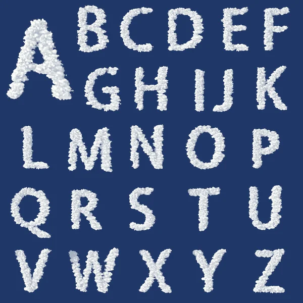 Alfabeto delle nuvole a forma di lettere — Foto Stock