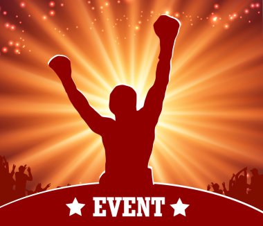 Boxing and mma fighter - match poster clipart
