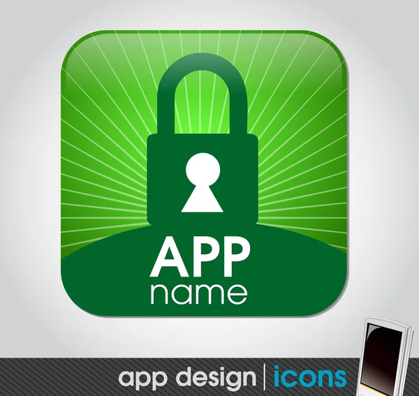 Security app for mobile devices — Stock Vector