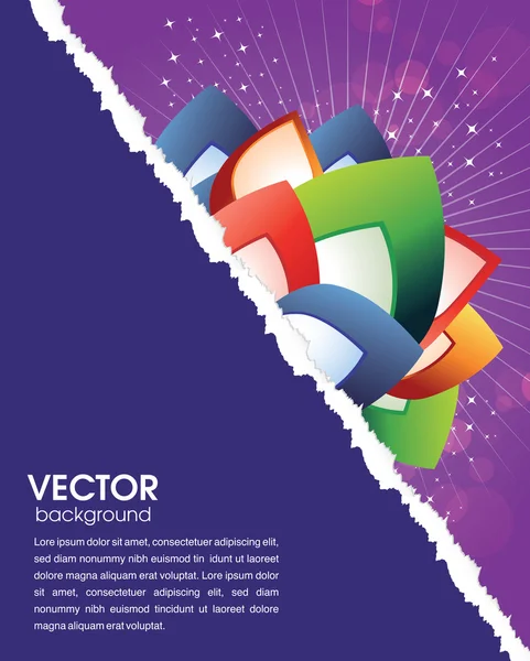 Diseño abstracto con bordes rasgados — Vector de stock