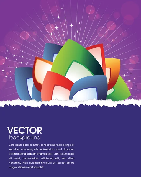 Diseño abstracto con bordes rasgados — Vector de stock