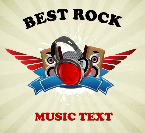 Rock music sign — Stock Vector